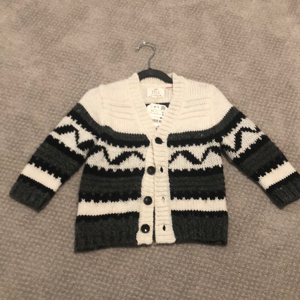 Boys black/white dress sweater